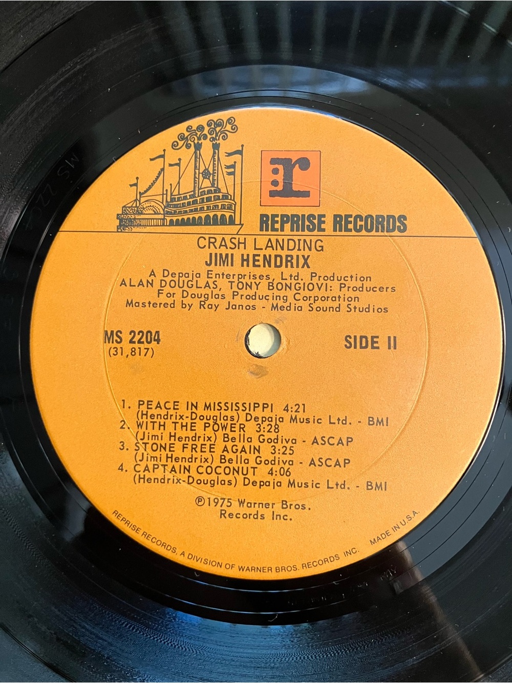 Vintage 1975 Jimi Hendrix “Crash Landing” First Pressing #MS 2204 Reprise Vinyl - Picture 6 of 14